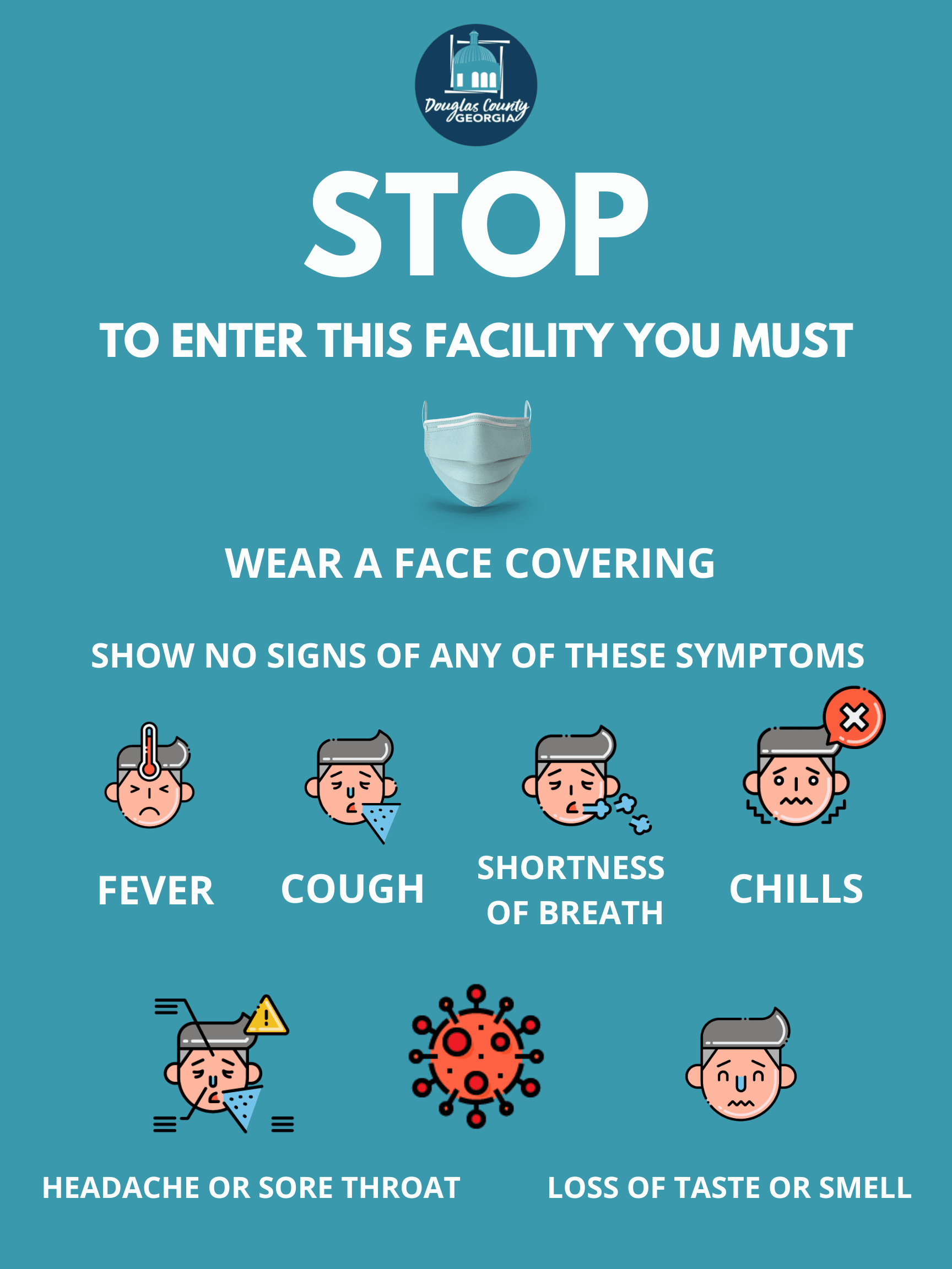 COVID SYMPTOMS POSTER