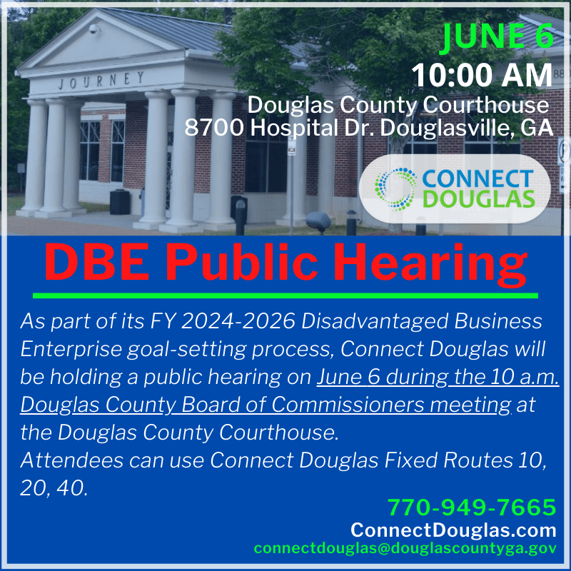 Connect Douglas DBE Public Hearing