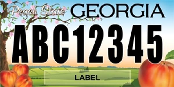 Georgie Standard License Plate